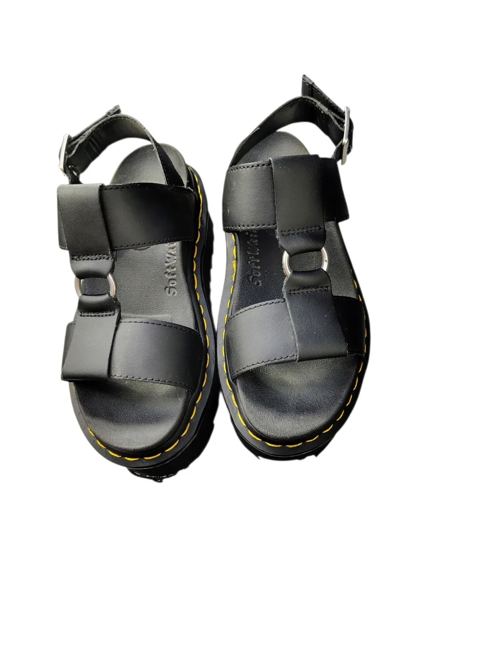 Dr. Martens Francis Women Size 6 Leather Strap Platform Sandal Black